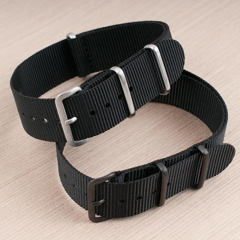 20mm STANDARD H x StrapHabit Black Watch Straps