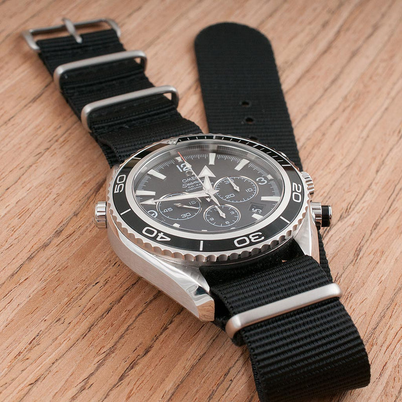 20mm STANDARD H x StrapHabit Black Watch Straps