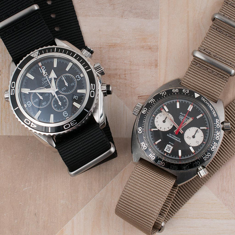 20mm STANDARD H x StrapHabit Black Watch Straps