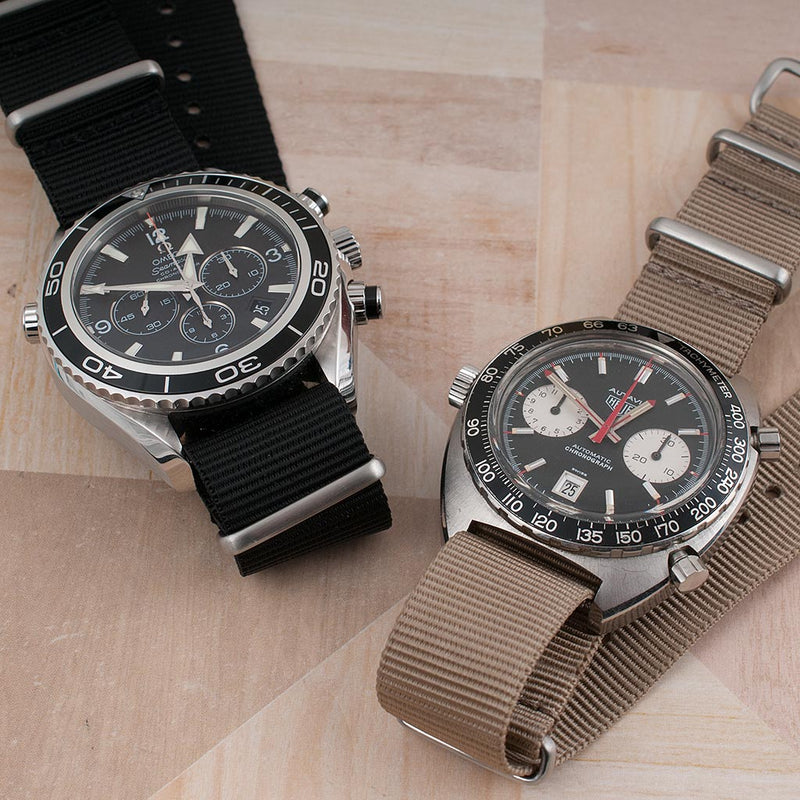 20mm STANDARD H x StrapHabit Black Watch Straps