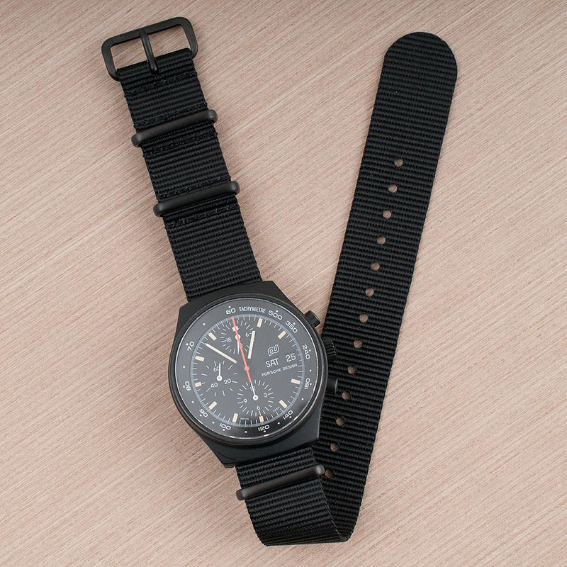 20mm STANDARD H x StrapHabit Black Watch Straps