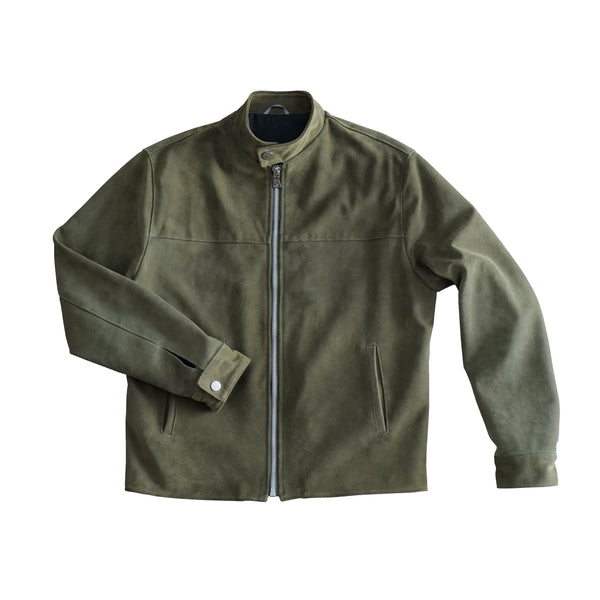 STANDARD H Mugello Suede Jacket Formula 1 Moto Gp Olive Green Italy Menswear Apparel Outerwear