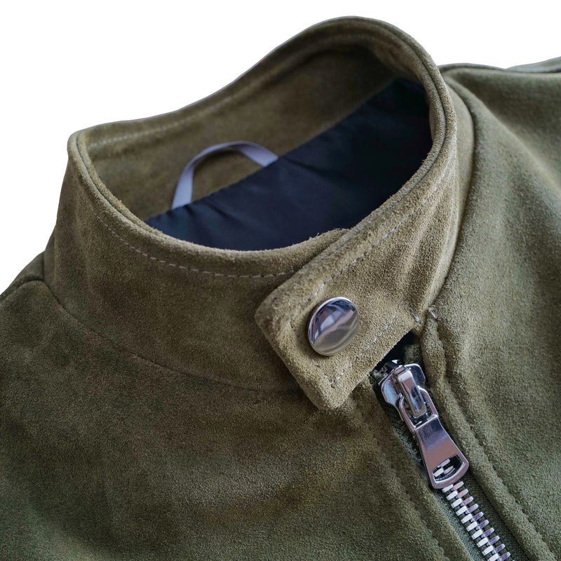 STANDARD H Mugello Suede Jacket Formula 1 Moto Gp Olive Green Italy Menswear Apparel Outerwear