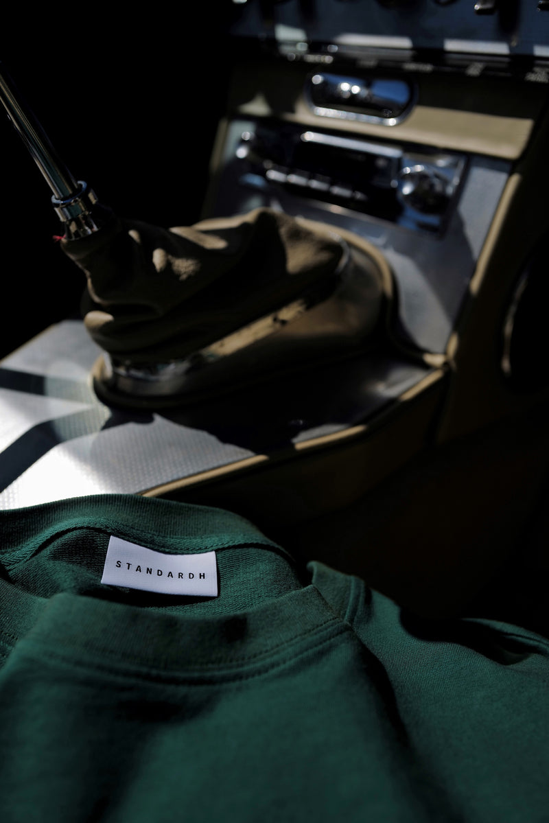 STANDARD H XK SweatShirt BRG British Racing Green Automotive Inspired Menswear Fashion Apparel F1 Vintage Cars XKSS Jaguar E Type