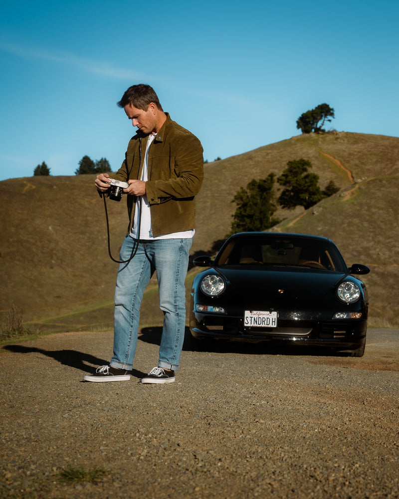 STANDARD H Mugello Suede Jacket Formula 1 Moto Gp Olive Green Italy Menswear Apparel Outerwear Mount Tam Marin County California