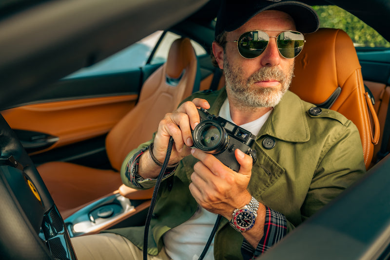 STANDARD H Targa Florio Jacket Automotive Inspired Car Menswear Fashion Apparel VW Volkswagen GTI Tartan Plaid Horn Buttons Navy Military Green Double Breasted Coat Tailored Clothing Alfa Romeo Leica M Camera
