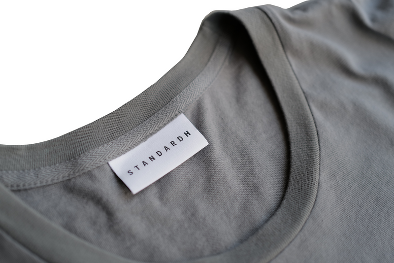 STANDARD H Avant Long Sleeve T-shirt Pocket Tee Cool Grey Neck Automotive Shirt
