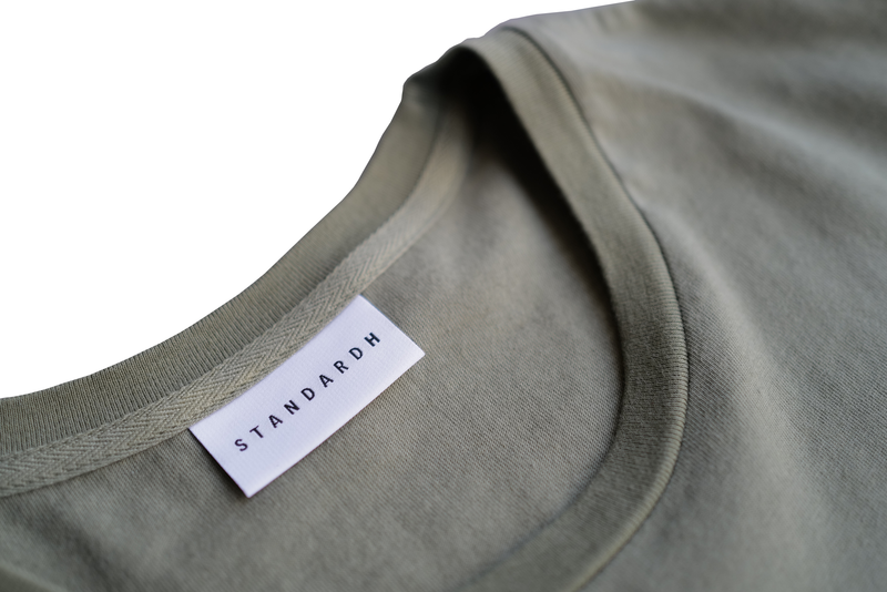 STANDARD H Signature Collection Avant T-shirt Military Green Neck Detail Auto Enthusiast Car Menswear Apparel Accessories