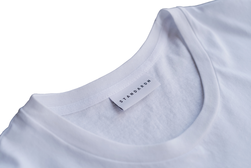 STANDARD H Signature Collection Avant T-shirt White Neck Detail Auto Enthusiast Car Menswear Apparel Accessories