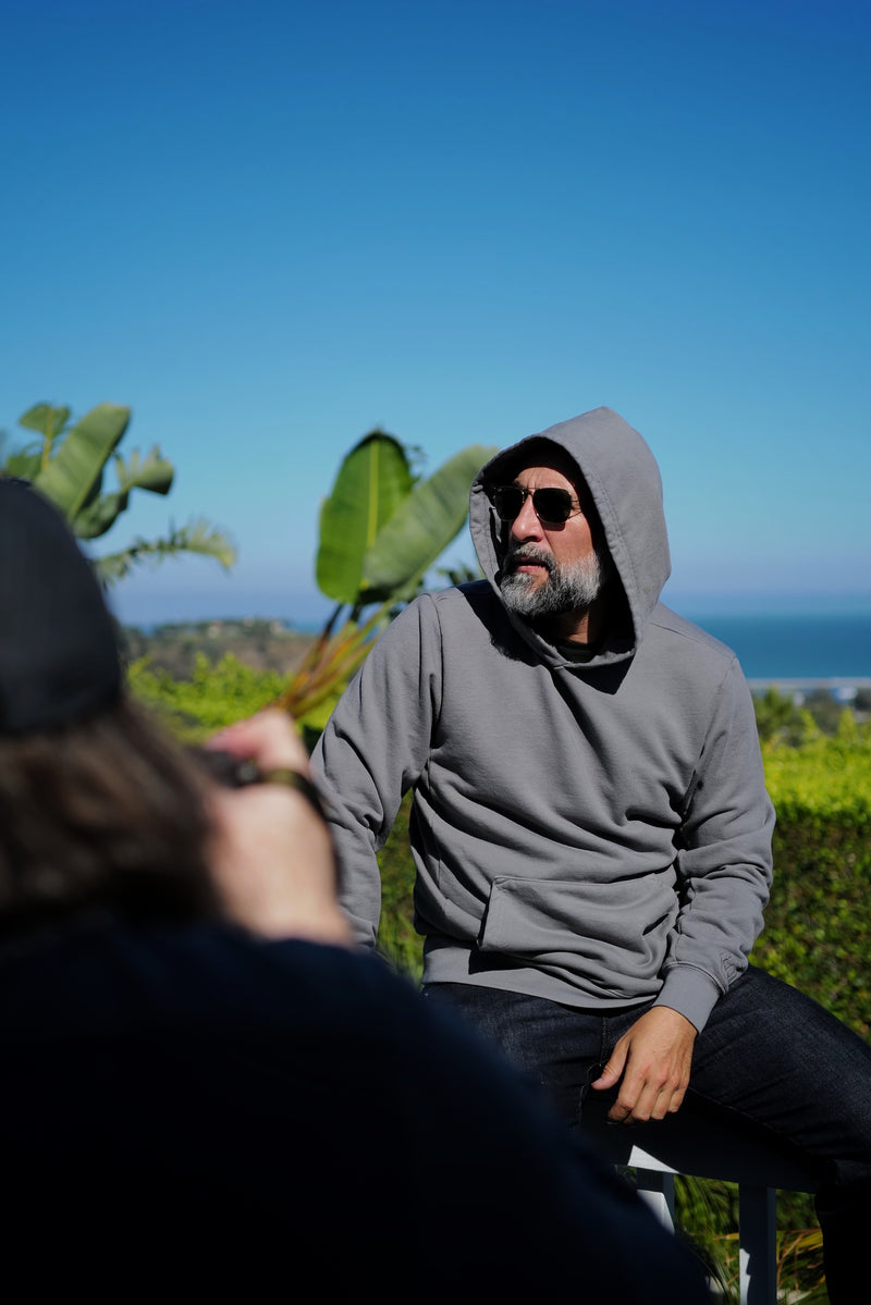 STANDARD H Vanagon Hoodie Longsleeve Hooded Heavyweight Sweatshirt Cool Grey Malibu California Made in Los Angeles USA