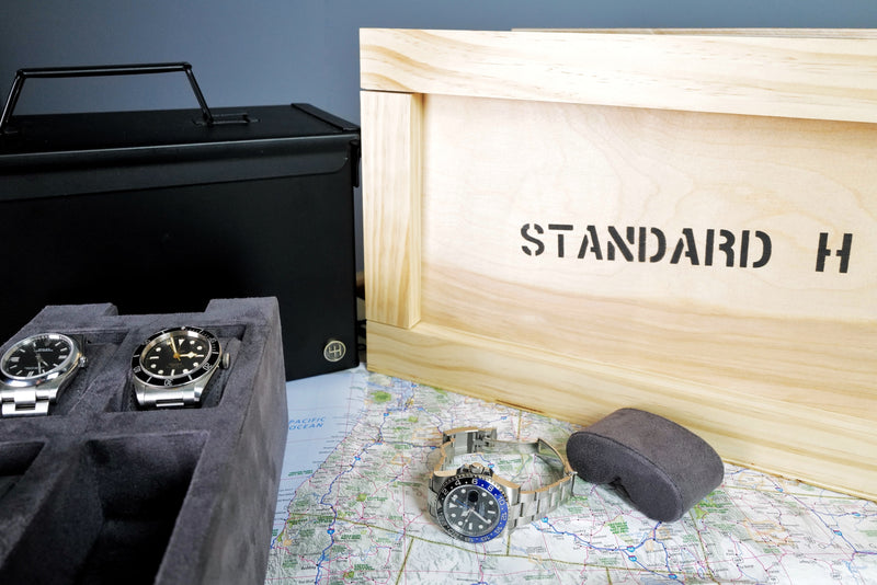STANDARD H Defender Watch Box Hodinkee Travel Case Military Black Ammo Can Garage Collection Shipping Crate