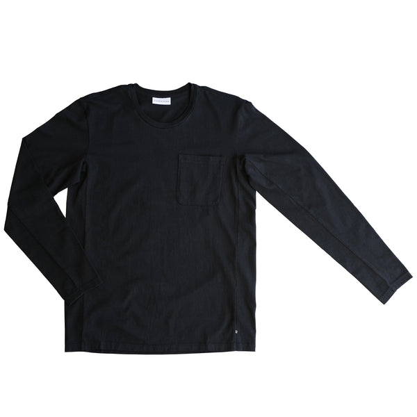 STANDARD H Avant Long Sleeve T-shirt Pocket Tee Black Automotive Shirt