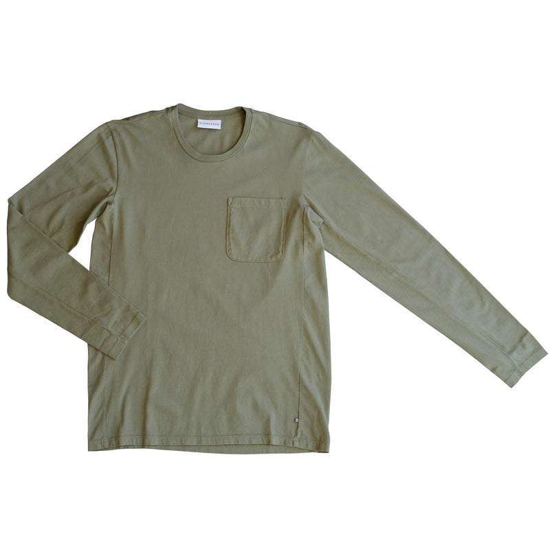 STANDARD H Avant Long Sleeve T-shirt Pocket Tee Military Green Automotive Shirt Heart and Armor