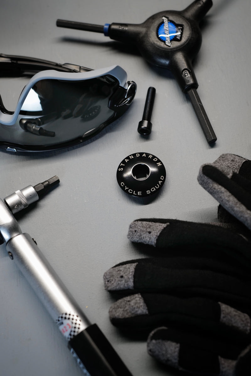 STANDARD H Cycle Squad Headset Stem Cap with Bolt Black Bike Cyclist Cycling Accessories
