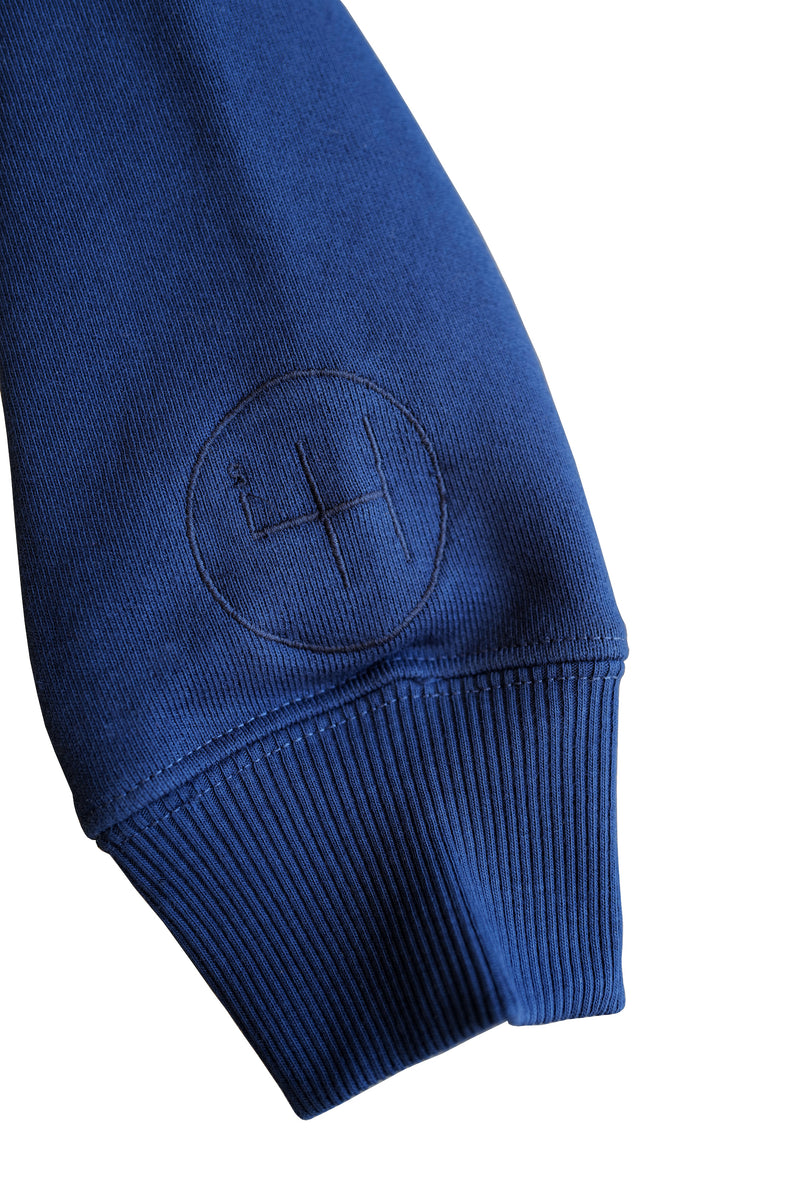 STANDARD H Vanagon Hoodie Longsleeve Hooded Heavyweight Sweatshirt Estate Blue Malibu California Made in Los Angeles USA Shift Logo