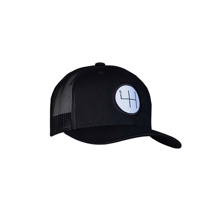 STANDARD H Garage Collection Shift Logo Trucker Hat Black Automotive Enthusiast Car Driving Cap