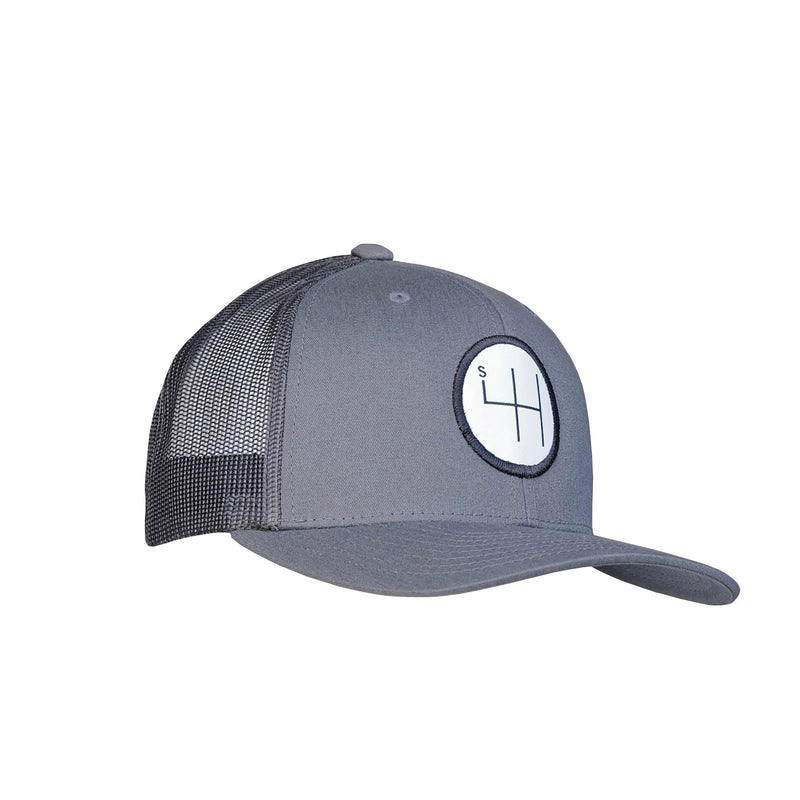 STANDARD H Garage Collection Shift Logo Trucker Hat Grey Automotive Enthusiast Car Driving Cap