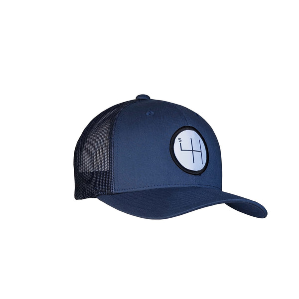 STANDARD H Garage Collection Shift Logo Trucker Hat Navy Automotive Enthusiast Car Driving Cap Navy