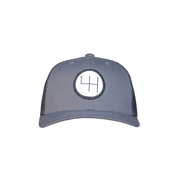 STANDARD H Garage Collection Shift Logo Trucker Hat Grey Automotive Enthusiast Car Driving Cap