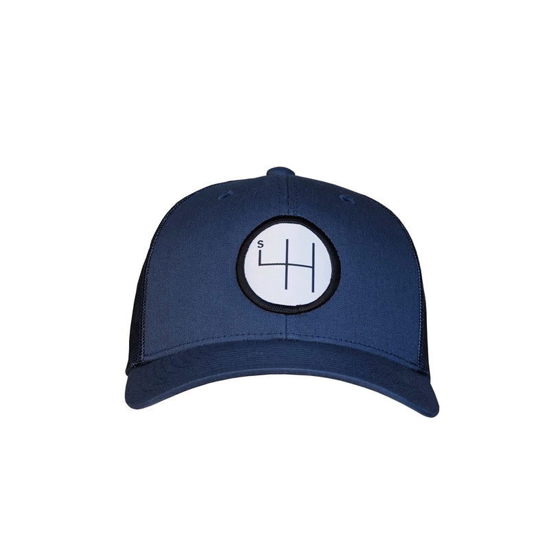 STANDARD H Garage Collection Shift Logo Trucker Hat Navy Automotive Enthusiast Car Driving Cap Navy